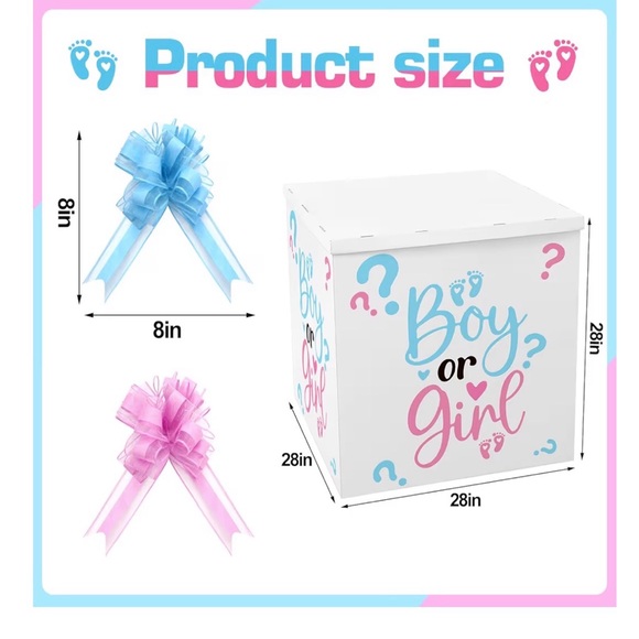 Gender Reveal Surprise Box - Pink and Blue (meternity) - Picture 2 of 3